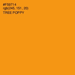 #F59714 - Tree Poppy Color Image